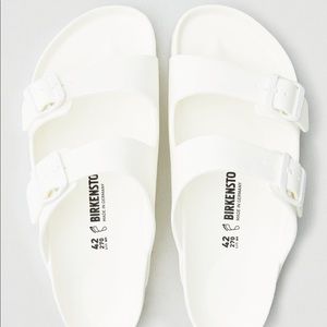 All white Birkenstocks